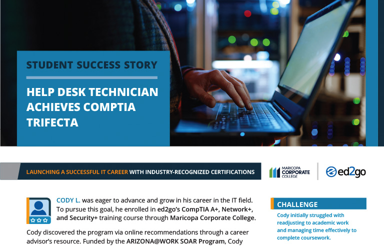 Read more about the article Help Desk Technician Achieves CompTIA Trifecta