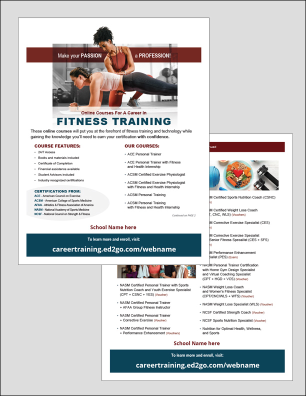 Read more about the article Flyer: Fitness Training Online Courses